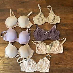 Wacoal Elegant Bra Set - Cream, Purple, Tan- HUGE BUNDLE